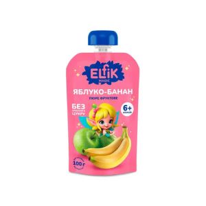 Пюре Ельфік Elfik Magic яблуко та банан без цукру дой-пак 100 г