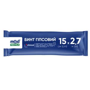 Бинт гіпсовий MedTextile 15 см х 2,7 м