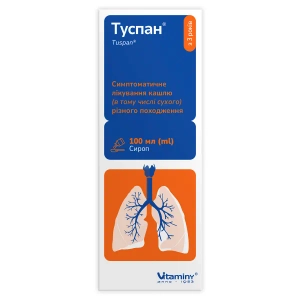 Туспан сироп 1,5 мг/мл флакон 100 мл