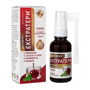 Экстратерм Делюкс спрей для горла со вкусом морозной вишни флакон 30 мл