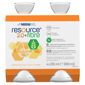 Энтеральное питание Ресурс 2.0+Файбер Resource 2.0+Fibre со вкусом ванили 200 мл №4 флакона