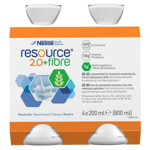 Энтеральное питание Ресурс 2.0+Файбер Resource 2.0+Fibre с нейтральным вкусом 200 мл №4 флакона