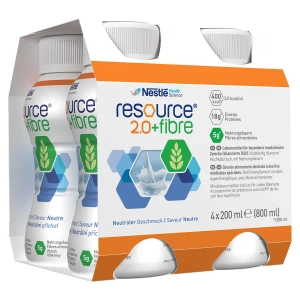 Энтеральное питание Ресурс 2.0+Файбер Resource 2.0+Fibre с нейтральным вкусом 200 мл №4 флакона