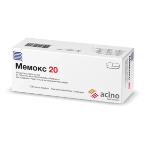 Мемокс 20 таблетки покрытые оболочкой 20 мг блистер №60