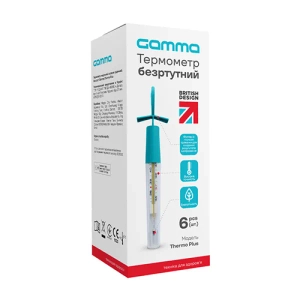 Термометр медицинский Gamma Thermo Plus стеклянный жидкостный без ртути №1