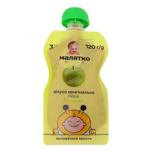 ПЮРЕ МАЛЯТКО ЯБЛОКО ОРИГИН. 120Г П/Э УП 3425