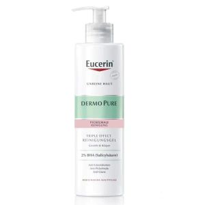 Очищающий гель тройного действия Eucerin DermoPure для лица и тела для проблемной кожи 400 мл