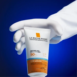 Солнцезащитное водостойкое увлажняющее молочко La Roche-Posay Антелиос UVA 400 SPF50+ для лица и тела детей и взрослых 150 мл