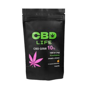 Канабідіол CBD life Олія 10%  спрей зі смаком апельсину у флаконі 10 мл