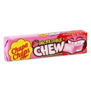 ЧУПА ЧУПС (CHUPA CHUPS ) КОНФЕТЫ ЖЕВ. КЛУБНИКА 45Г  9654