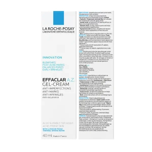 Гель-крем La Roche Posay Ефаклар А.З. з комплексом 3х кислот для зменшення недоліків проблемної шкіри обличчя та корекції зморшок 40 мл