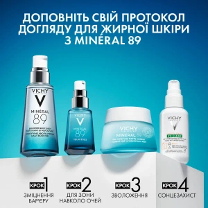 Матувальний гель-сорбет Vichy Мінерал 89 зволоження 48 годин для жирної та комбінованої шкіри 50 мл