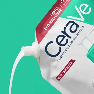 Интенсивно очищающий гель для нормальной и жирной кожи лица и тела CeraVe сменный блок 473 мл