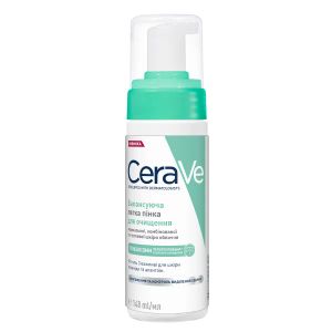 Балансирующая легкая пенка CeraVe для очищения нормальной, комбинированной и чувствительной кожи лица 148 мл