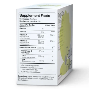 Омега-3 з печінки тріски Perla Helsa Перла Хелса з вітамінами А і D3 капсули №120