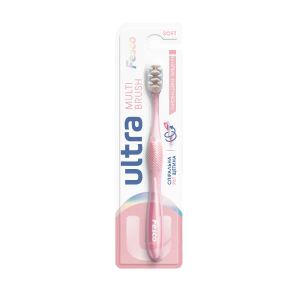 Зубная щетка Феско Fesco Ultra Multibrush Soft мягкая розовая №1