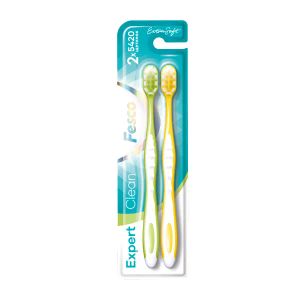 Зубные щетки Феско Fesco Ultra Expert Clean Soft мягкие желтая и салатовая №2