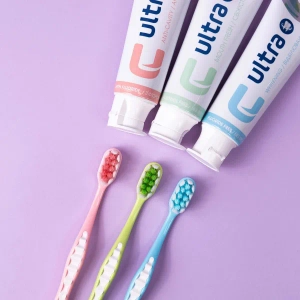 Зубные щетки Феско Fesco Ultra Expert Clean Soft мягкие розовая и голубая №2