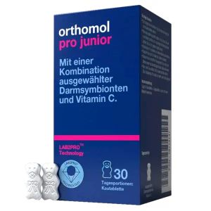 Ортомол Pro Junior жувальні ведмедики зі смаком полуниця курс 30 днів