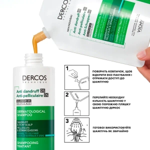 VICHY 2830 ДЕРКОС ШАМП. П/ПЕРХОТИ УСИЛЕН. ДЕЙСТВ. Д/НОРМ. И ЖИРН.ВОЛОС 390 МЛ ДОЙ-ПАК