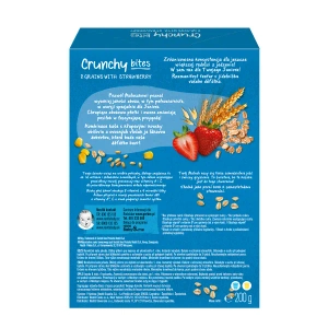 Каша сухая быстрорастворимая Gerber Мультизлаковая с хрустящими хлопьями и кусочками клубники для детей от 1 года 200 г