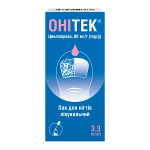 ОНИТЕК ЛАК Д/НОГТЕЙ 80 МГ/Г ФЛ. 3,3 МЛ