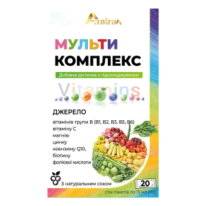Мультикомплекс Алвітал розчин питний в стік-пакетах по 15 мл №20