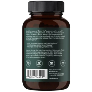 Гриб Рейши Минд Ши Mind Shi Reishi Mushrooms 1000 мг капсулы №60