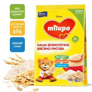 КАША МИЛУПА БЕЗМОЛ. БЕЗ САХ. ОВСЯНО-РИСОВАЯ 170Г  4066