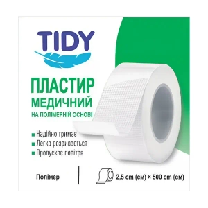 Медицинский пластырь TIDY на полимерной основе 2,5 см х 500 см №1