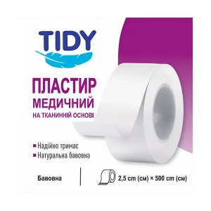 Медицинский пластырь TIDY на тканевой основе 2,5 см х 500 см №1