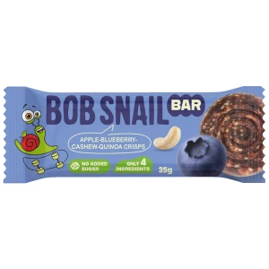 Батончик фруктово-горіховий Bob Snail Равлик Боб яблуко-чорниця-кеш'ю-хрусткі пластівці кіноа 35 г