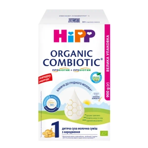 Детская сухая молочная смесь HiPP Organic Combiotic 1 с рождения 900 г