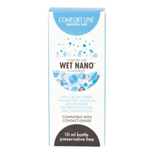 Комфорт Лайн Comfort Line WET Nano глазные капли на основе перекрестно-сшитой гиалуроновой кислоты 0,4% флакон 10 мл