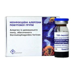 Неінфекційні алергени побутової групи 10000 PNU/мл (Домашній пил з кліщем Dermatophagoides farinae) флакон 5 мл