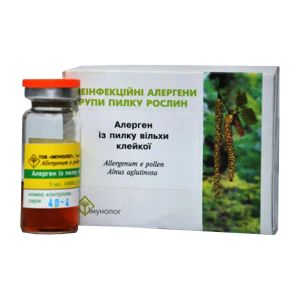Неінфекційні алергени групи Пилку рослин 10000 PNU/мл (Вільхи клейкої) флакон 5 мл