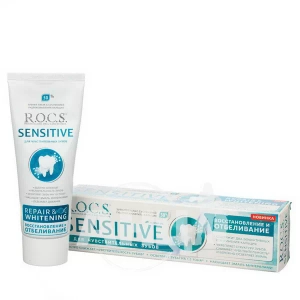 Зубная паста R.O.C.S. для чувствительных зубов восстановление и отбеливание 94 г