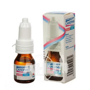 Санорин капли назальные раствор 0,5 мг/мл флакон 10 мл