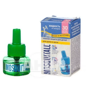 Жидкость Mosquitall от комаров нежная защита для детей 30 ночей