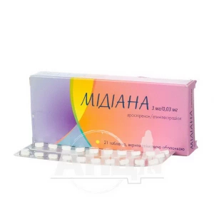 Мідіана таблетки вкриті плівковою оболонкою блістер №21
