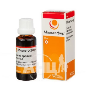 Мальтофер капли оральные 50 мг/мл флакон 30 мл