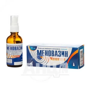 Меновазин раствор спиртовой для наружного применения флакон с механическим распылителем 40 мл