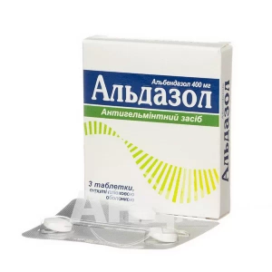 Альдазол таблетки покрытые пленочной оболочкой 400 мг блистер №3