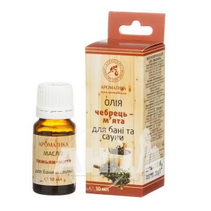 Олії косметичні Ароматика для саун чебрець-м'ята 10 мл