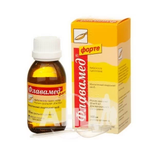 Флавамед форте розчин оральний 30 мг/5 мл флакон 100 мл