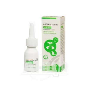 Аллертек Назо спрей назальний суспензія 50 мкг флакон з насосом-дозатором з розпилювачем 60 доз