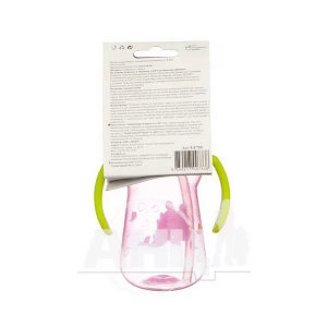 Поилка-непроливайка с ручками и силиконовой трубочкой Lindo li 733 180 мл