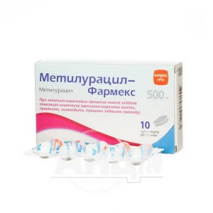 Метилурацил-Фармекс супозиторії ректальні 0,5 г стрип №10