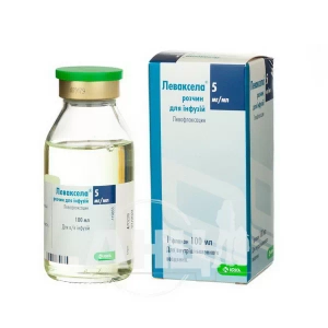 Леваксела раствор для инфузий 5 мг/мл флакон 100 мл №1