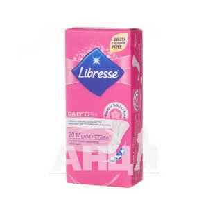 Прокладки женские гигиенические Libresse Daily Fresh plus multistyle №20